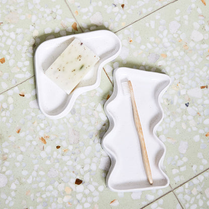 Svuotatasche in ceramica Onda rettangolare – foto 2